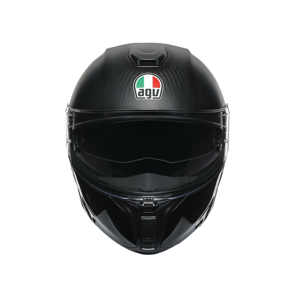 sportmodular-layer-carbon-red-white-motorbike-flip-up-helmet-e2205 image number 3