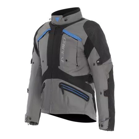 GULLFOSS D-DRY - MEN'S ALL SEASONS MOTORCYCLE JACKET - GARGOYLE/BLACK/BLUE - 1
