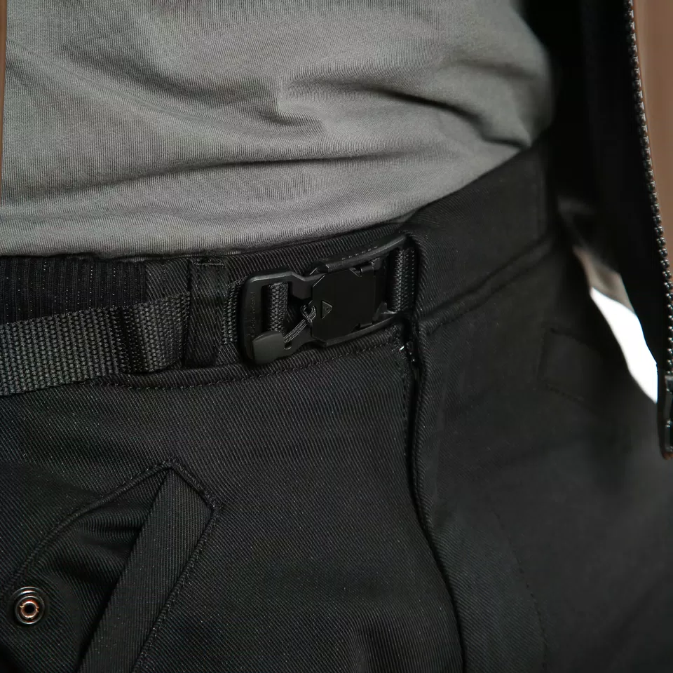 TRACKPANTS - MEN'S MOTORCYCLE PANTS IN FABRIC - BLACK - 7
