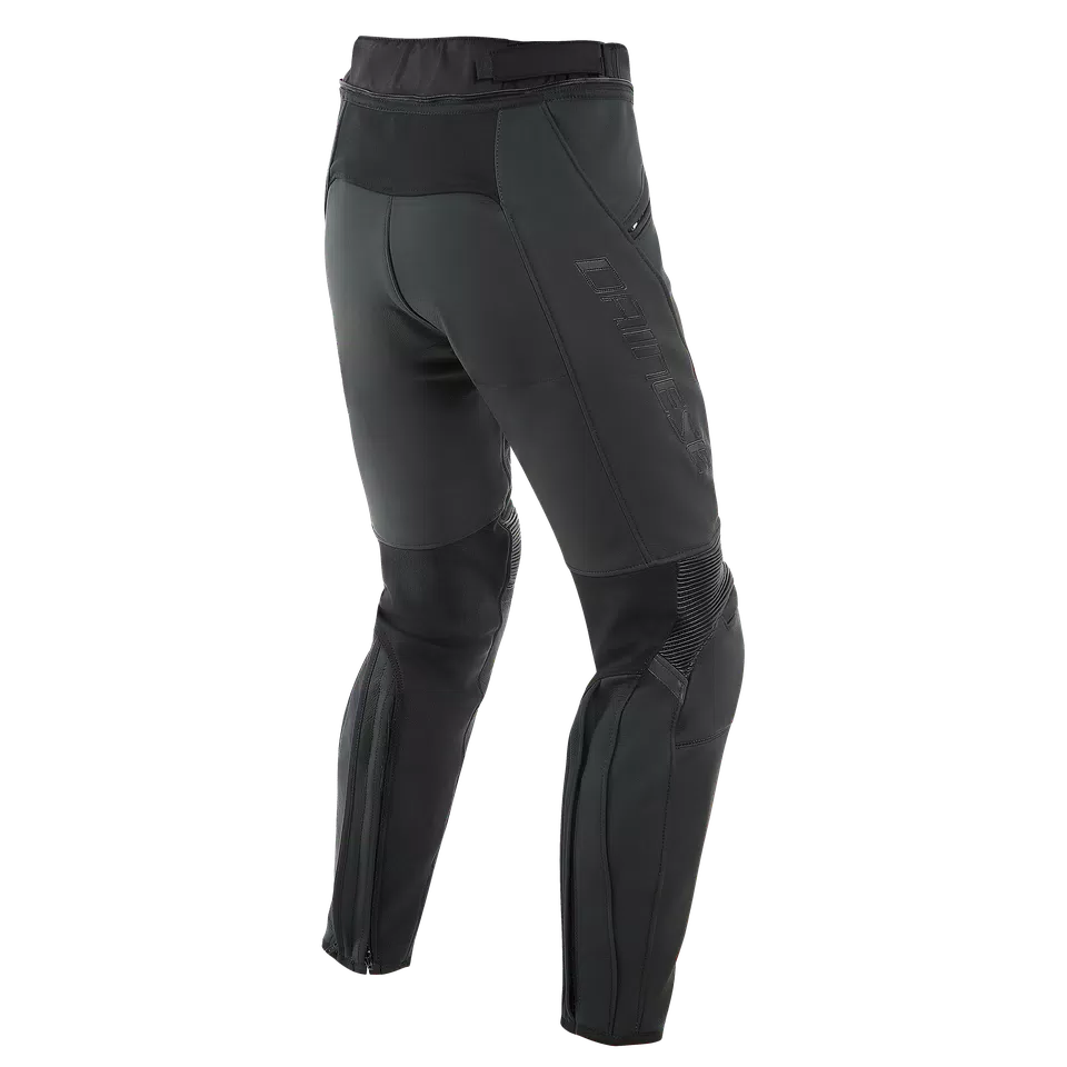 PONY 3 - MEN'S MOTORCYCLE LEATHER SHORT/TALL PANTS - BLACK-MATT - 2
