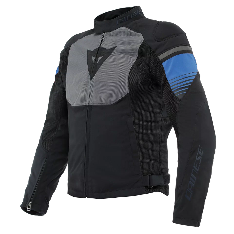 AIR FAST TEX JACKET BLACK GRAY RACING BLUE Dainese