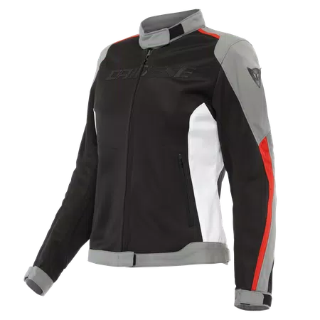 HYDRAFLUX 2 AIR D-DRY®- WOMEN'S WATERPROOF MOTORCYCLE JACKET - BLACK/CHARCOAL-GRAY/LAVA-RED - 1