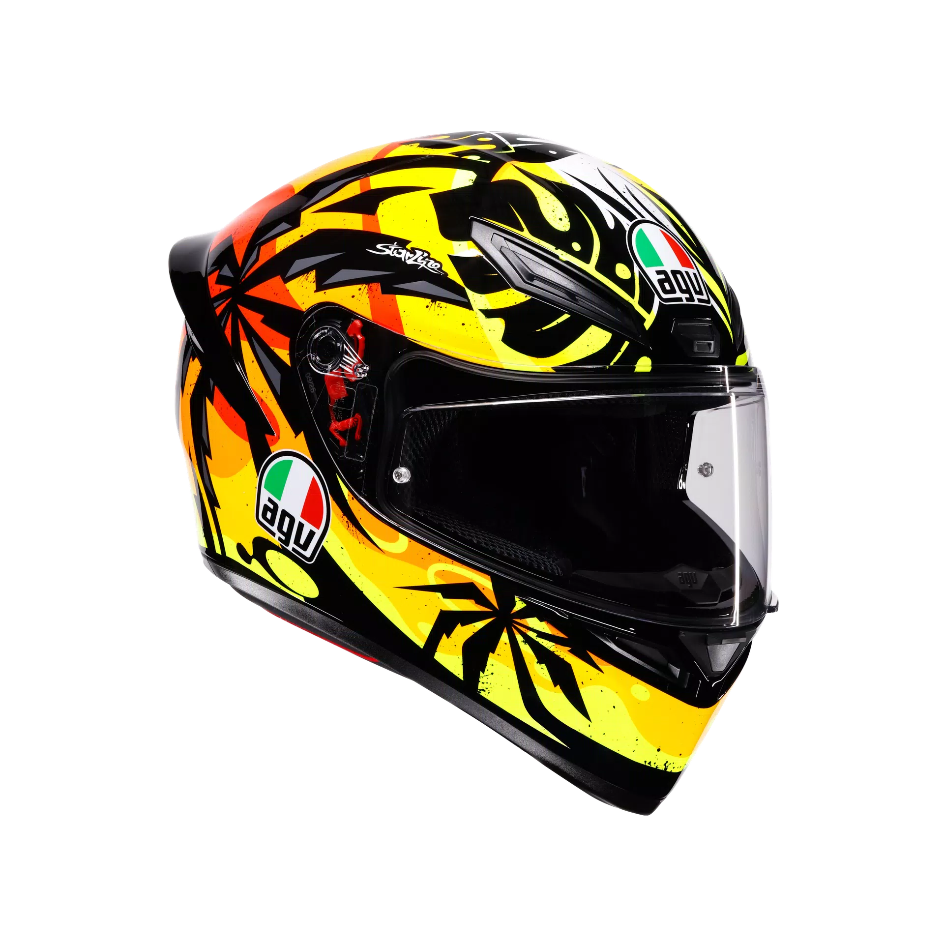 K1 S TROPICRUSH BLACK/ORANGE - MOTORBIKE FULL FACE HELMET DOT (E2206)