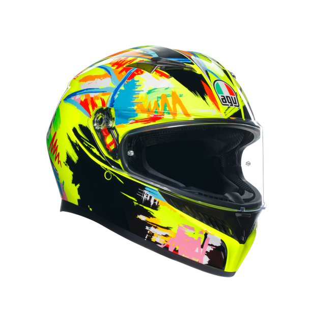 Cascos Store - El nuevo casco de Valentino Rossi El AGV Winter Test 2017  En el un dibujo representa una Tavullia –su pueblo natal- completamente  nevada, haciendo alusión a esta época invernal.