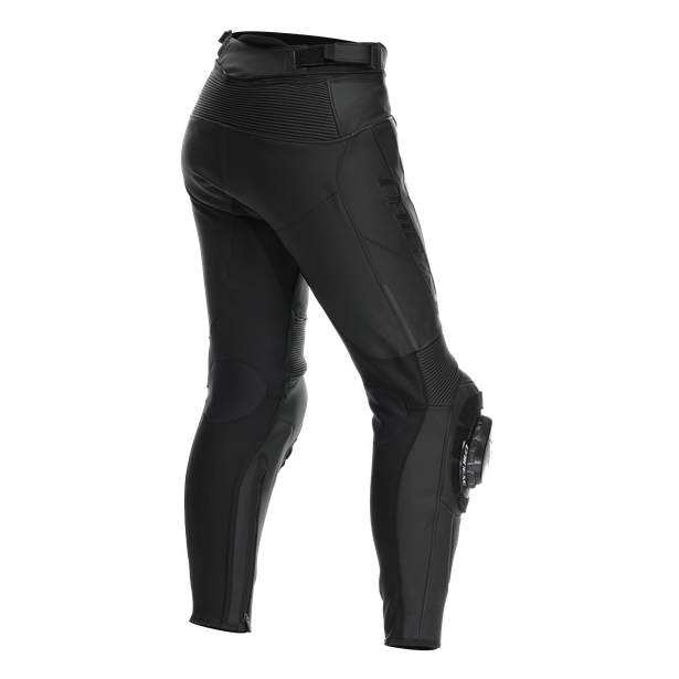 delta-4-pantaloni-moto-in-pelle-donna-black-black image number 1