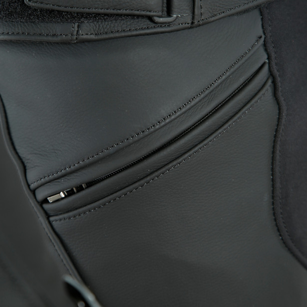 PONY 3 LEATHER PANTS BLACK-MATT- Leather