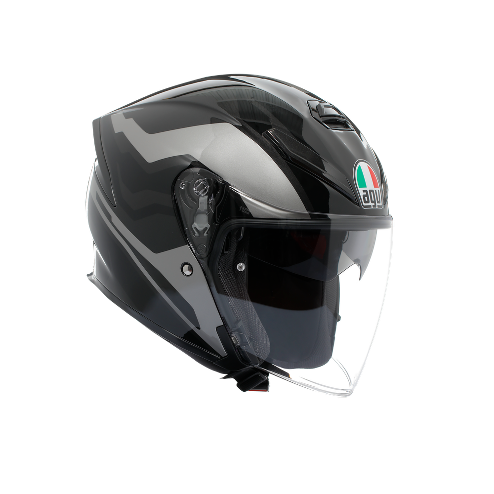 k5-jet-evo-tune-grey-black-motorbike-open-face-helmet-e2206 image number 0