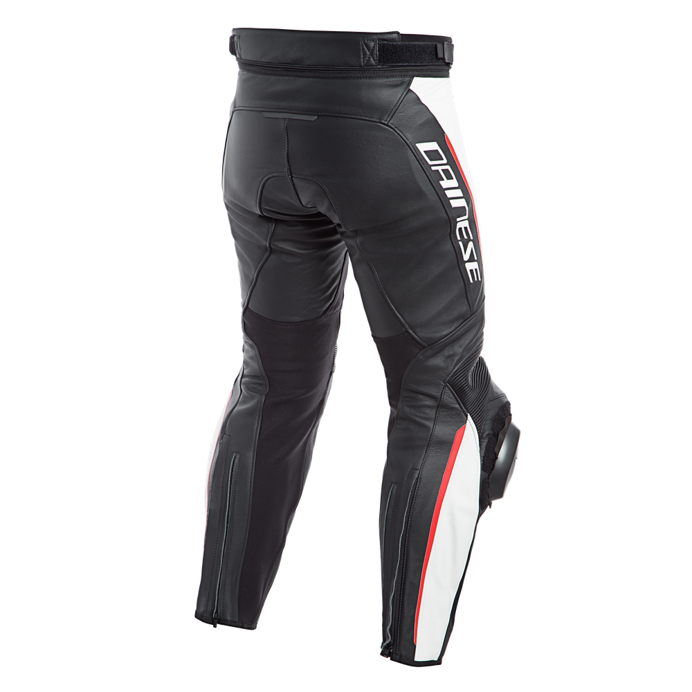 delta-3-pantaloni-moto-in-pelle-uomo-black-white-red image number 1