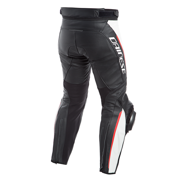 DELTA 3 LEATHER PANTS BLACK/WHITE/RED- Leather