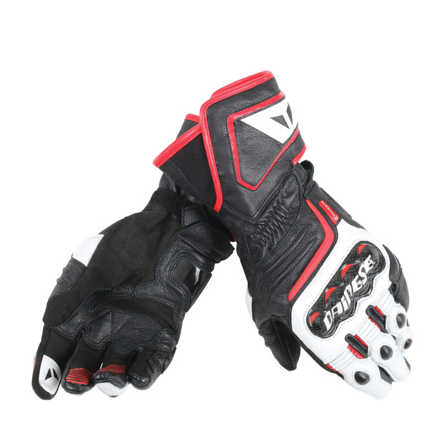carbon-d1-long-gloves-black-white-lava-red image number 0