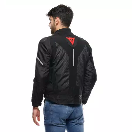 SUPER SPRINT D-DRY - HERREN WASSERDICHTE MOTORRADJACKE - BLACK/BLACK/RED-LAVA - 4