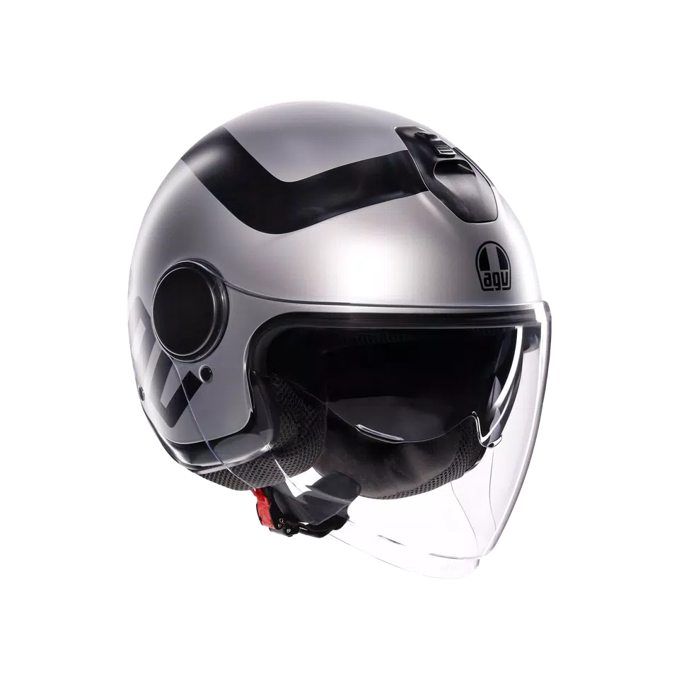 ETERES RIMINI MATT GREY/BLACK - MOTORBIKE OPEN FACE HELMET E2206 -  - 1