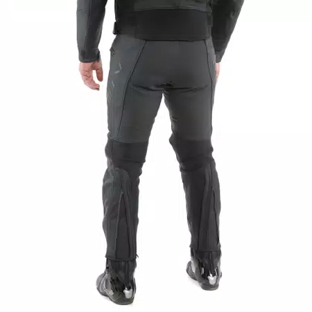 PONY 3 - MEN'S MOTORCYCLE PERFORATED LEATHER PANTS - BLACK-MATT - 6