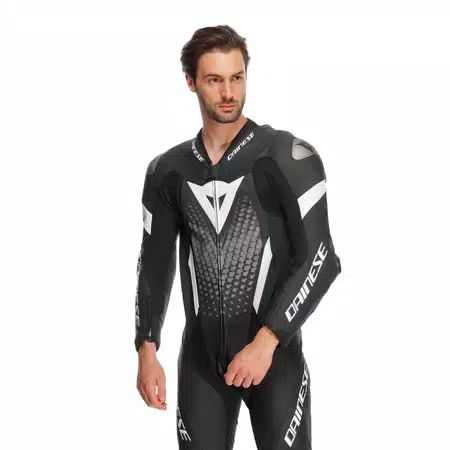 LAGUNA SECA 6 PERF 1PC LEATHER SUIT - BLACK/WHITE/ANTHRACITE - 4