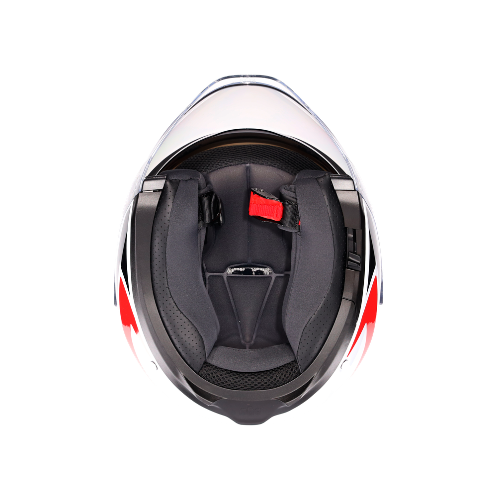irides-tolosa-black-grey-red-motorbike-open-face-helmet-e2206 image number 7