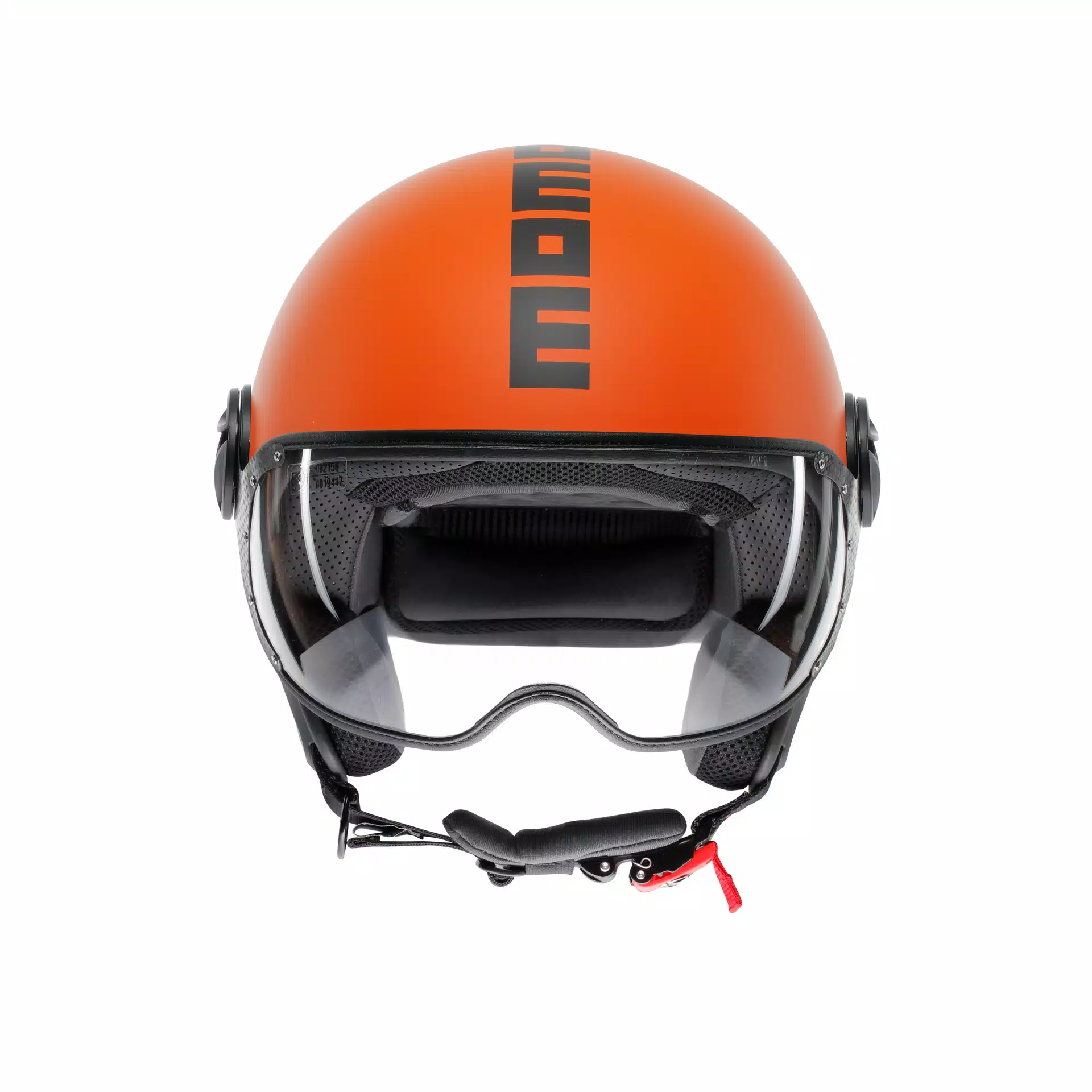 MOMODESIGN FGTR CLASSIC MATT ORANGE / BLACK - JET HELMET WITH VISOR E2206