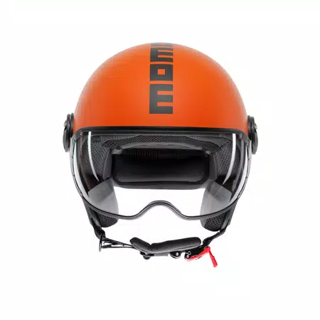MOMODESIGN FGTR CLASSIC MATT ORANGE / BLACK - JET HELMET WITH VISOR E2206 -  - 2
