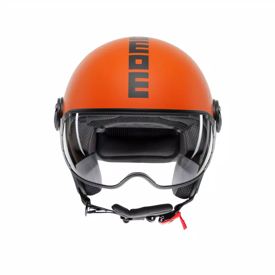 MOMODESIGN FGTR CLASSIC MATT ORANGE / BLACK - JET HELMET WITH VISOR E2206 -  - 2