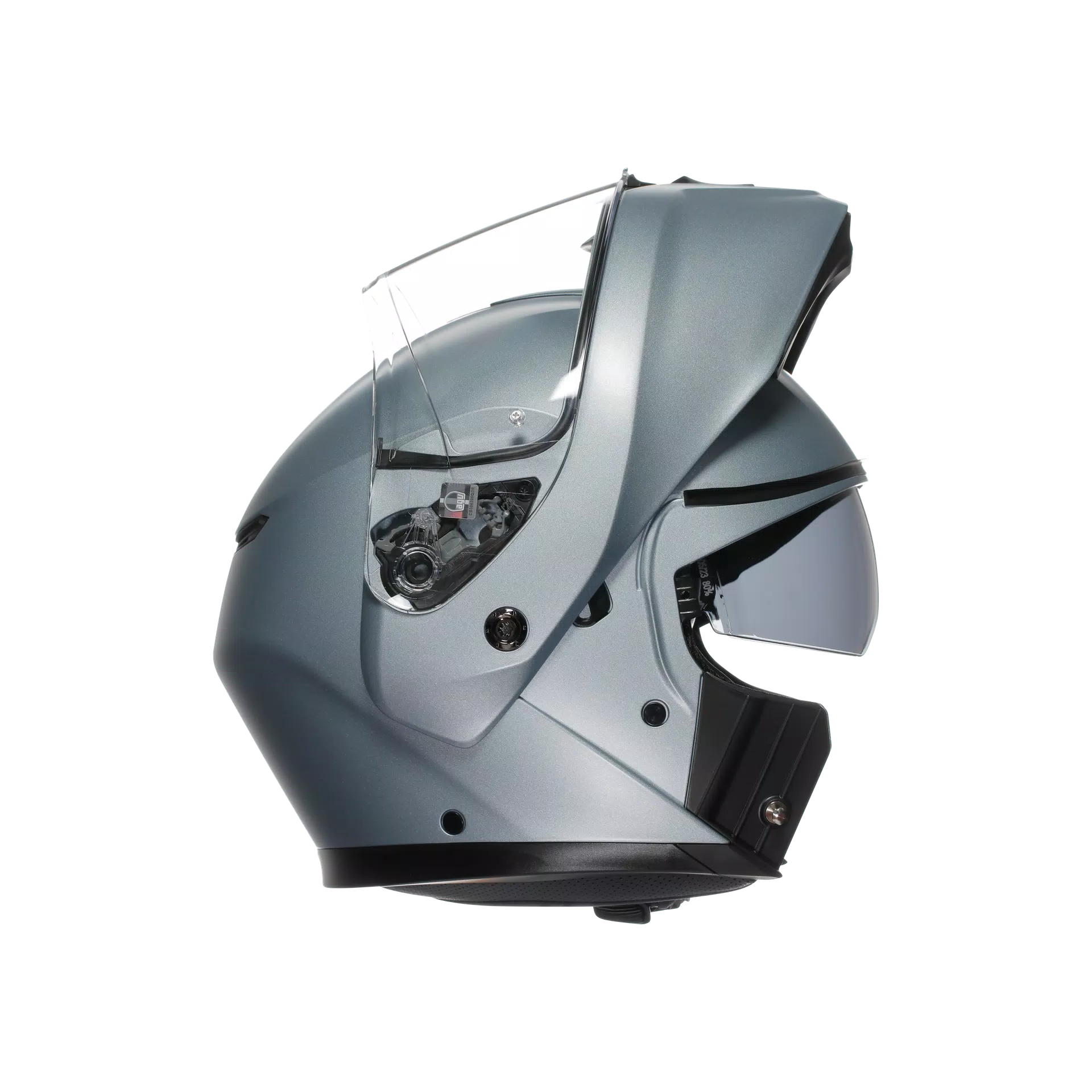 STREETMODULAR MONO MATT SILVER - MOTORBIKE FLIP UP HELMET DOT(E2206)