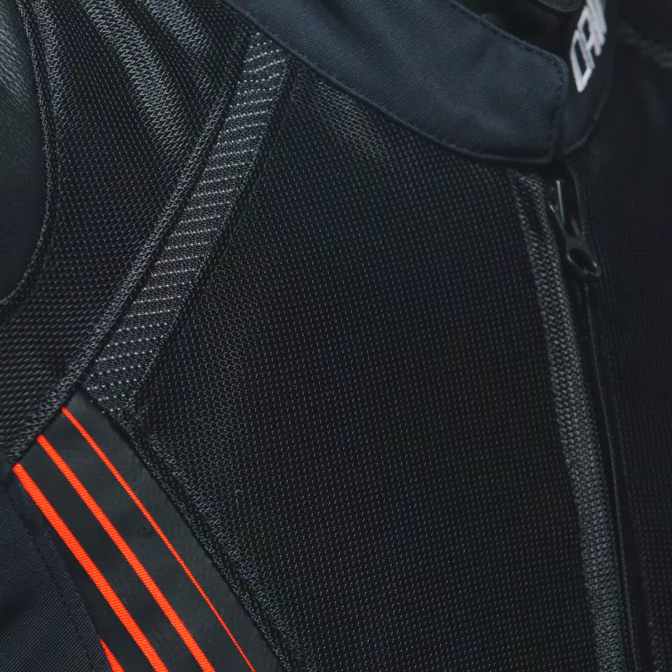 SUPER RIDER 2 ABSOLUTESHELL™ - MEN'S WATERPROOF MOTORCYCLE JACKET - BLACK/DARK-GULL-GRAY/FLUO-RED - 15