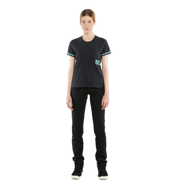 paddock-lady-t-shirt-black-aqua-green image number 2