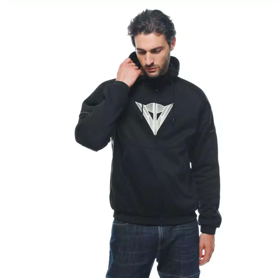 DAEMON-X SAFETY HOODIE FULL ZIP - BLACK/BLACK/WHITE - 7