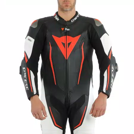 MISANO 2 D-AIR PERF. 1PC SUIT - BLACK/WHITE/FLUO-RED - 5