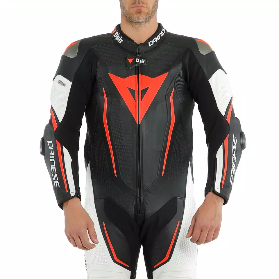 MISANO 2 D-AIR PERF. 1PC SUIT | BLACK/WHITE/FLUO-RED | Dainese