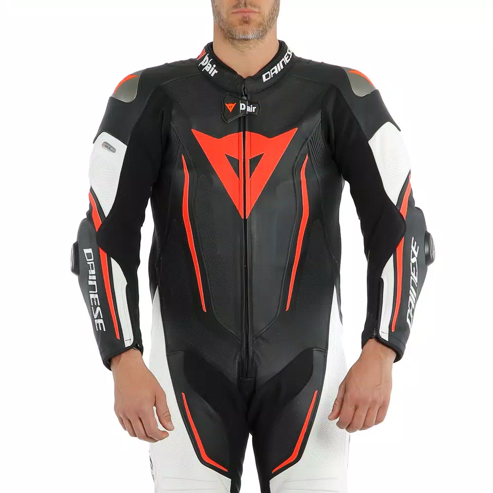 MISANO 2 D-AIR PERF. 1PC SUIT - BLACK/WHITE/FLUO-RED - 5