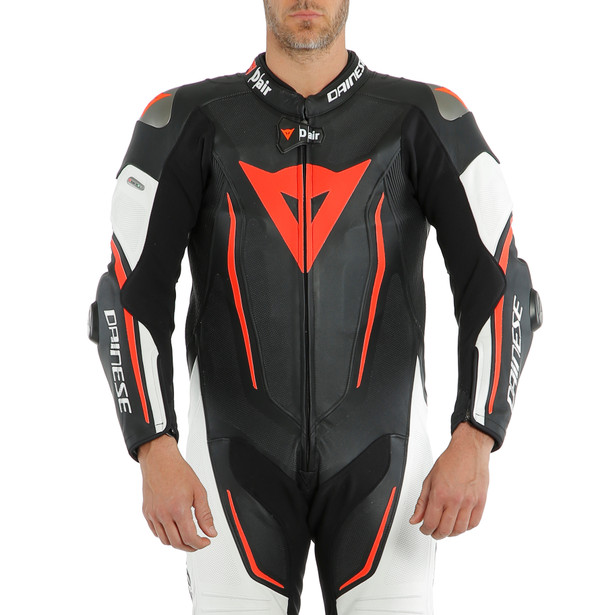 misano-2-d-air-perf-1pc-suit-black-white-fluo-red image number 4