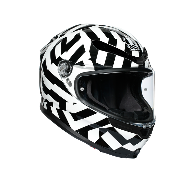 AGV AGV K6 Secret Black White Full Face Motorcycle Crash Helmet 
