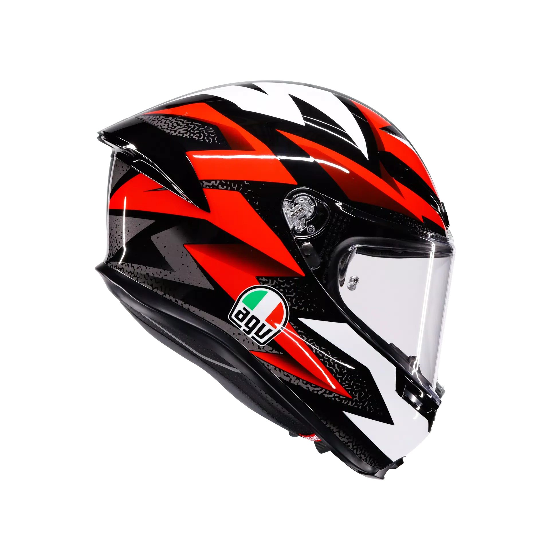 K6 S BRAVEN BLACK/RED/WHITE - MOTORBIKE FULL FACE HELMET E2206