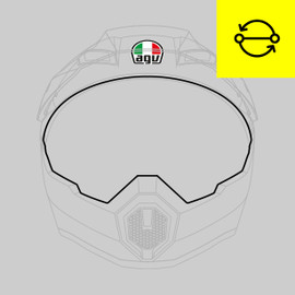 Ersatz des Austausch des Visier-Rahmens (komplett/teilweise) für AGV Off-Road Helme