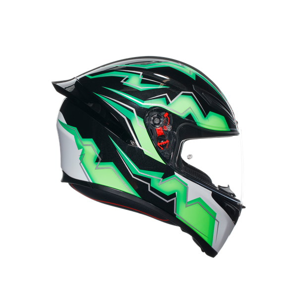 k1-s-kripton-black-green-motorbike-full-face-helmet-e2206 image number 2