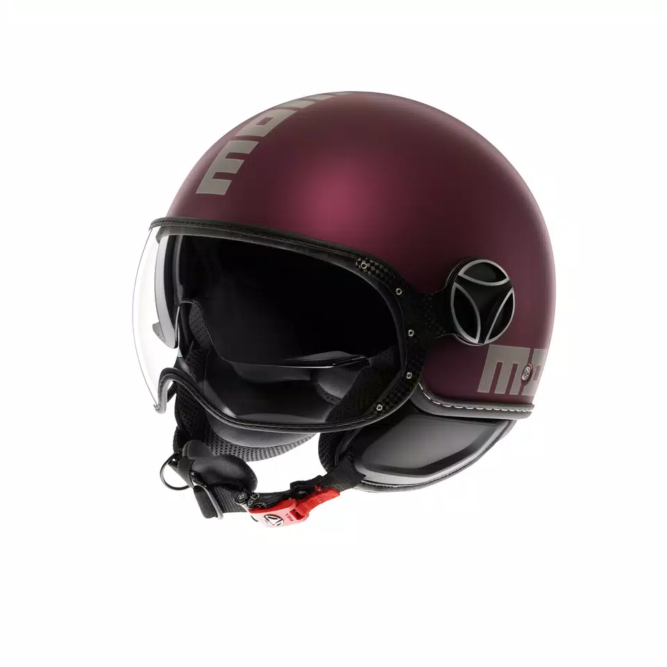 MOMODESIGN FGTR EVO MATT AMARENA / SILVER - JET HELMET WITH DUAL VISOR E2206 -  - 1