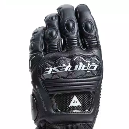 DRUID 4 - HEREN MOTORFIETS LEREN HANDSCHOENEN - BLACK/BLACK/CHARCOAL-GREY - 6