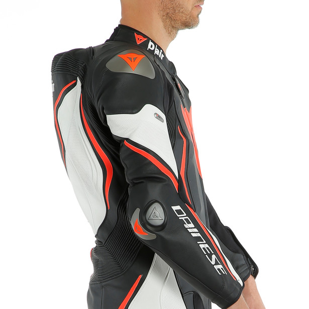 misano-2-d-air-perf-1pc-suit-black-white-fluo-red image number 5