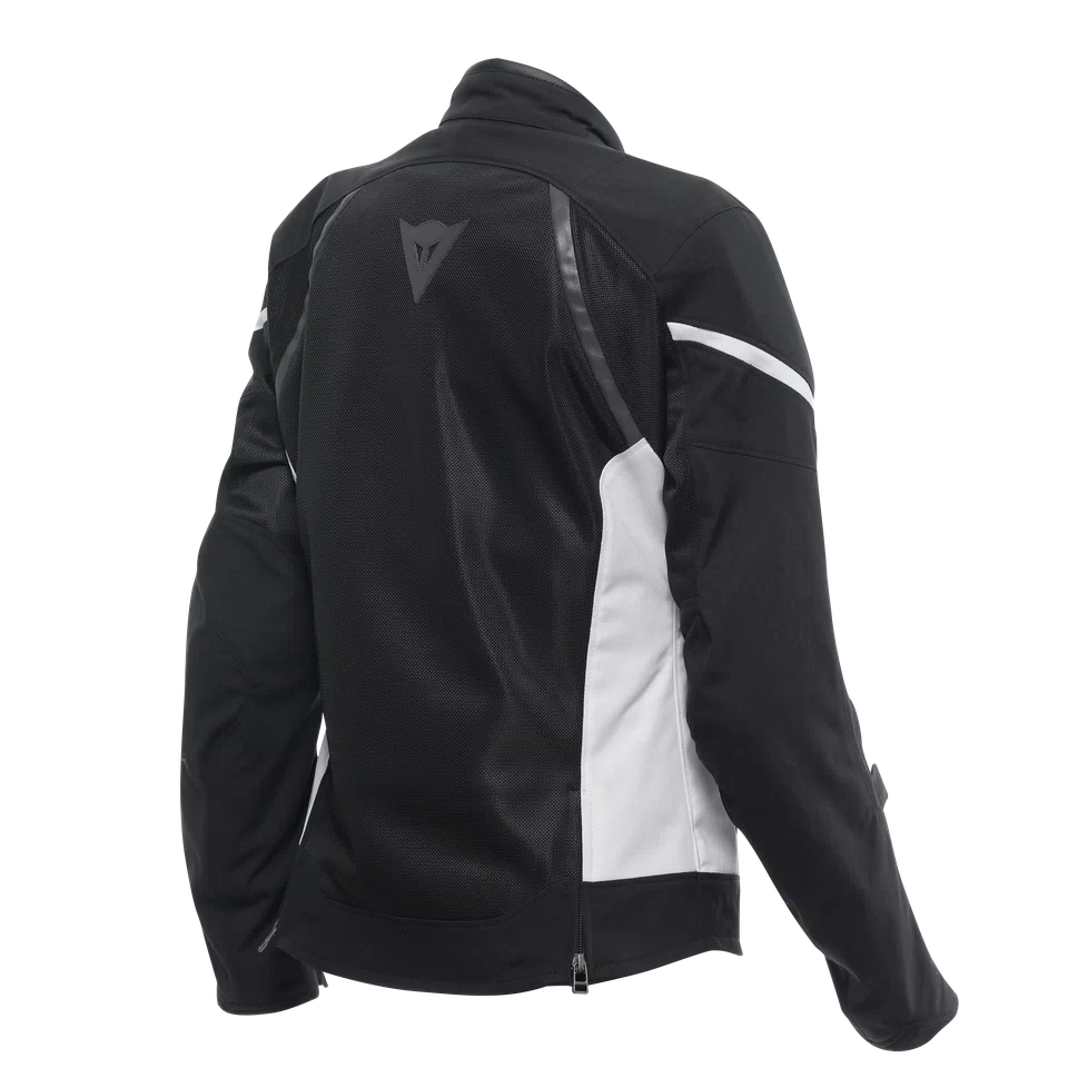 AIR FRAME 3 TEX WOMEN S SUMMER MOTORCYCLE JACKET IN FABRIC BLACK WHITE WHITE Dainese