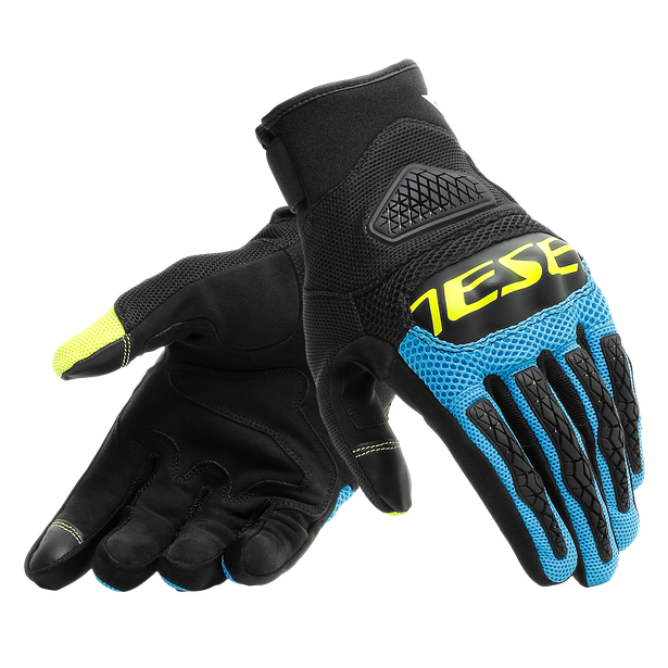 BORA GLOVES BLACK/FIRE-BLUE/FLUO-YELLOW- Tissus