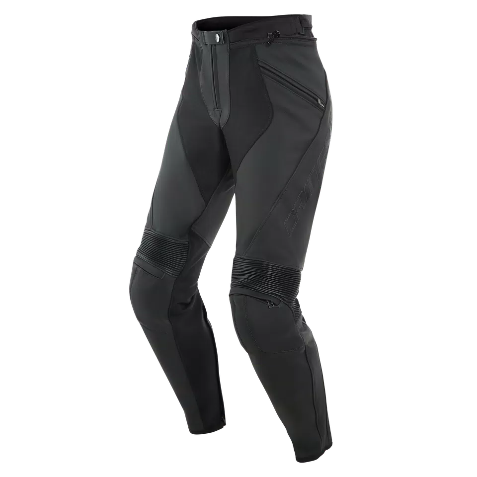 PONY 3 LADY LEATHER PANTS - BLACK-MATT - 1