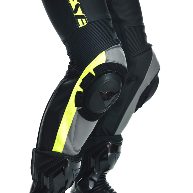 avro-4-leather-2pcs-suit-black-matt-charcoal-gray-fluo-yellow image number 12