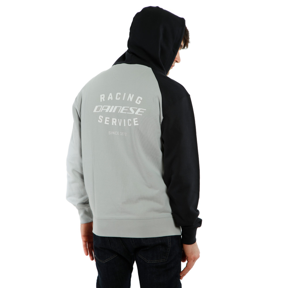 racing-service-full-zip-hoodie-glacier-gray-black image number 5