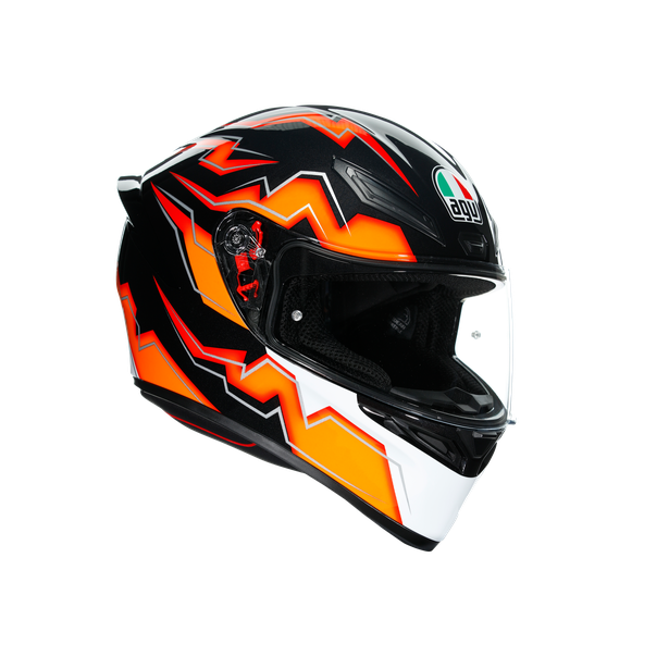 Full motorcycle helmet helmet agv k1 Krypton Black Orange Orange Black Sz S 