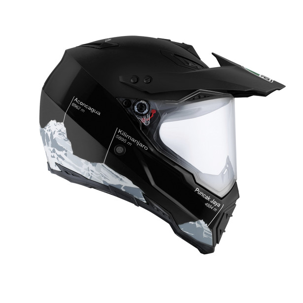 Wild Frontier Black//White XXS AGV Casco Moto Ax-8 Dual Evo E05 Multi