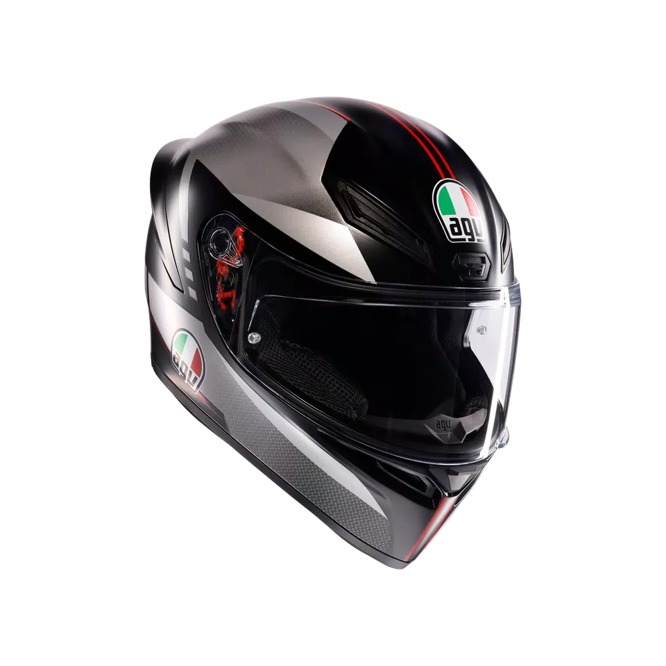 K1 S LAP MATT BLACK/GREY/RED - CASQUE MOTO INT&Eacute;GRAL E2206 -  - 1