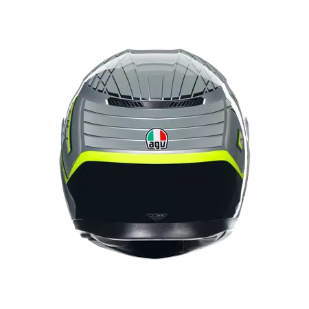 K3 FORTIFY GREY/BLACK/YELLOW FLUO - MOTORBIKE FULL FACE HELMET E2206 -  - 5