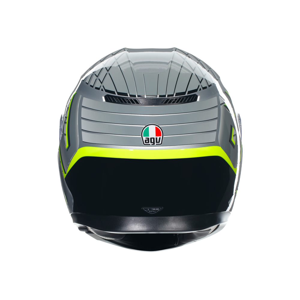 k3-fortify-grey-black-yellow-fluo-motorrad-integral-helm-e2206 image number 4