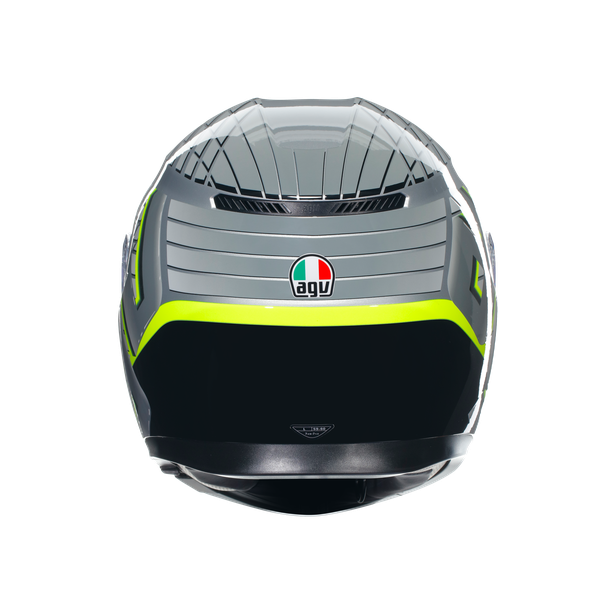 k3-fortify-grey-black-yellow-fluo-motorbike-full-face-helmet-e2206 image number 4