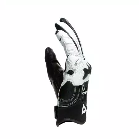 X-RIDE - MEN'S MOTORCYCLE LEATHER GLOVES - BLACK/WHITE - 4
