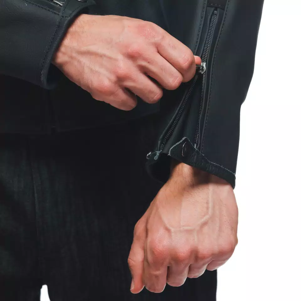 RAZON 2 PERF. LEATHER JACKET - BLACK - 8